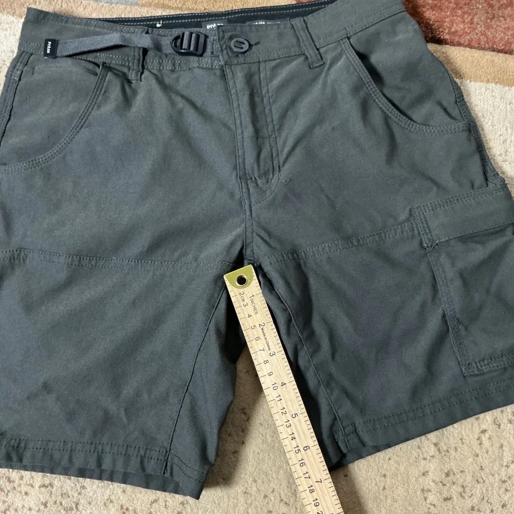 Prana Zion Hiking Cargo Shorts Mens 28 Charcoal Grey Technical Outdoor Gorpcore